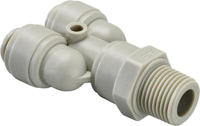 BF-YEdk-…-N-… - Y-screw in connector, adjustable while pressureless, conical,  NPT-thread